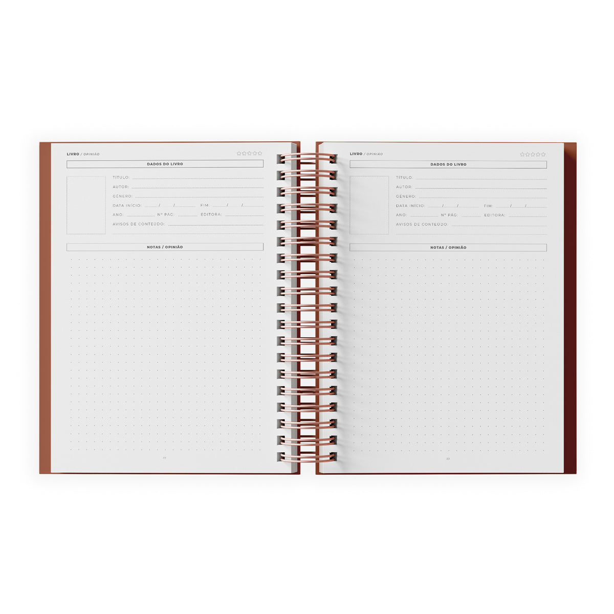Caderno Leitura Elementos Preto