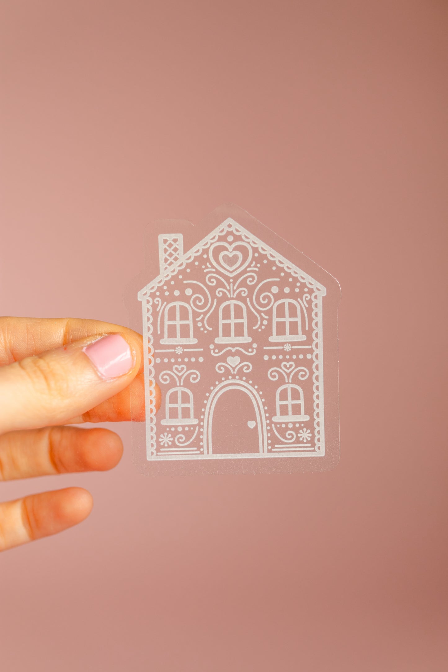 Gingerbread House Transparent Sticker