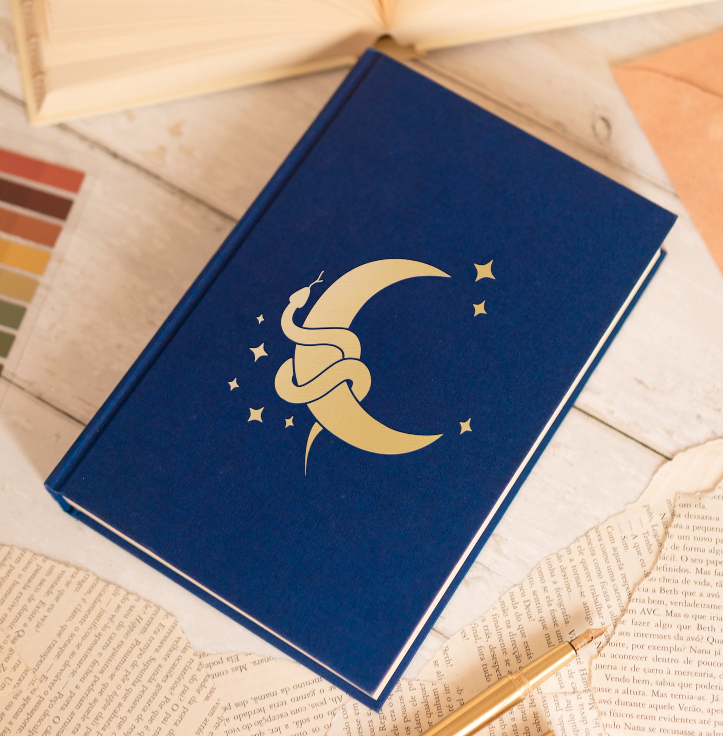 Moon and Snake Cover Foil Design for Bookbinding (Digital File)
