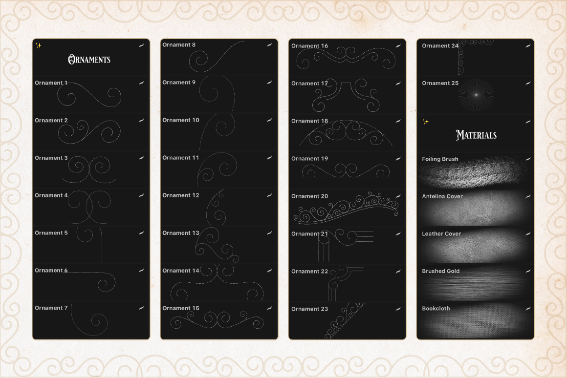 Gilded Tales Toolkit for Procreate