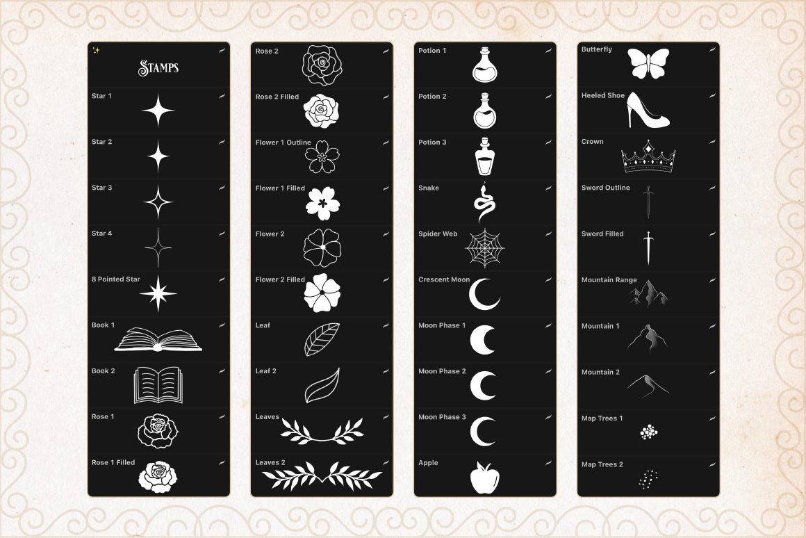 Gilded Tales Toolkit for Procreate
