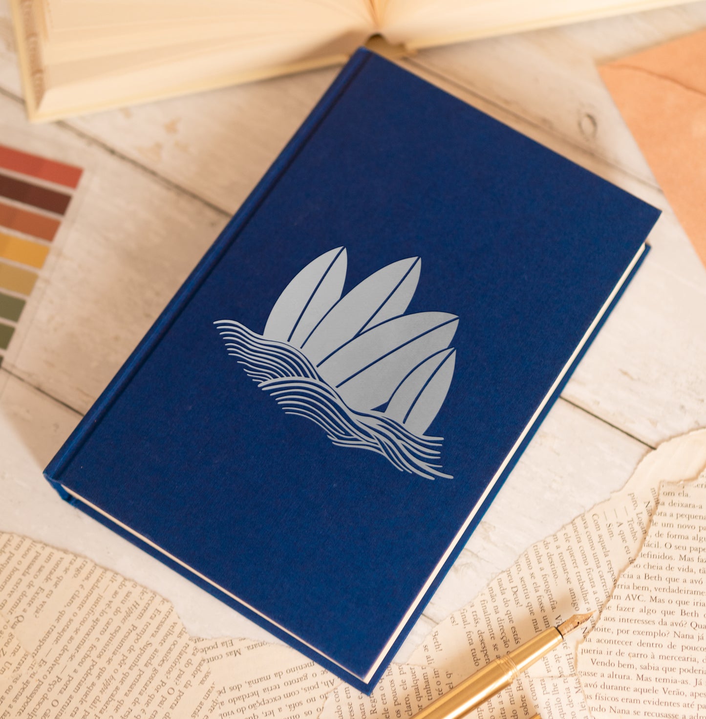 Surfboards Cover Foil Design for Bookbinding (Digital File)