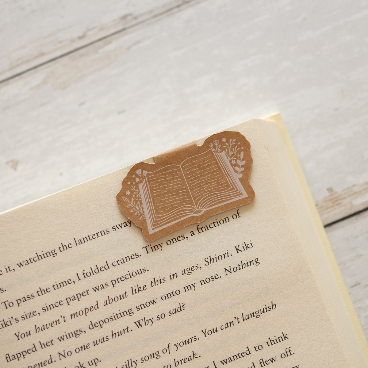 Open Book Kraft Magnetic Bookmark