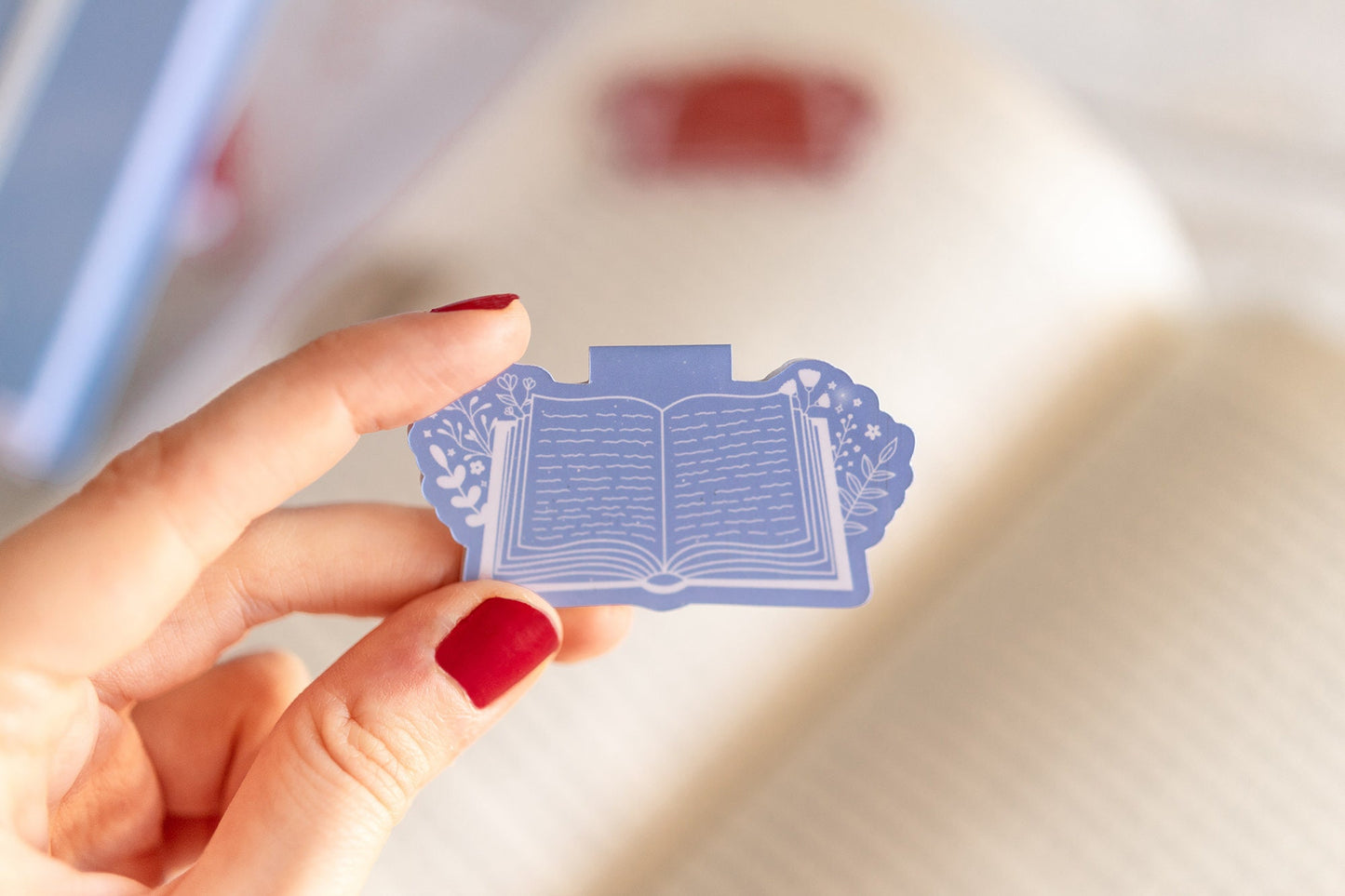 Marcador magnético azul Open Book