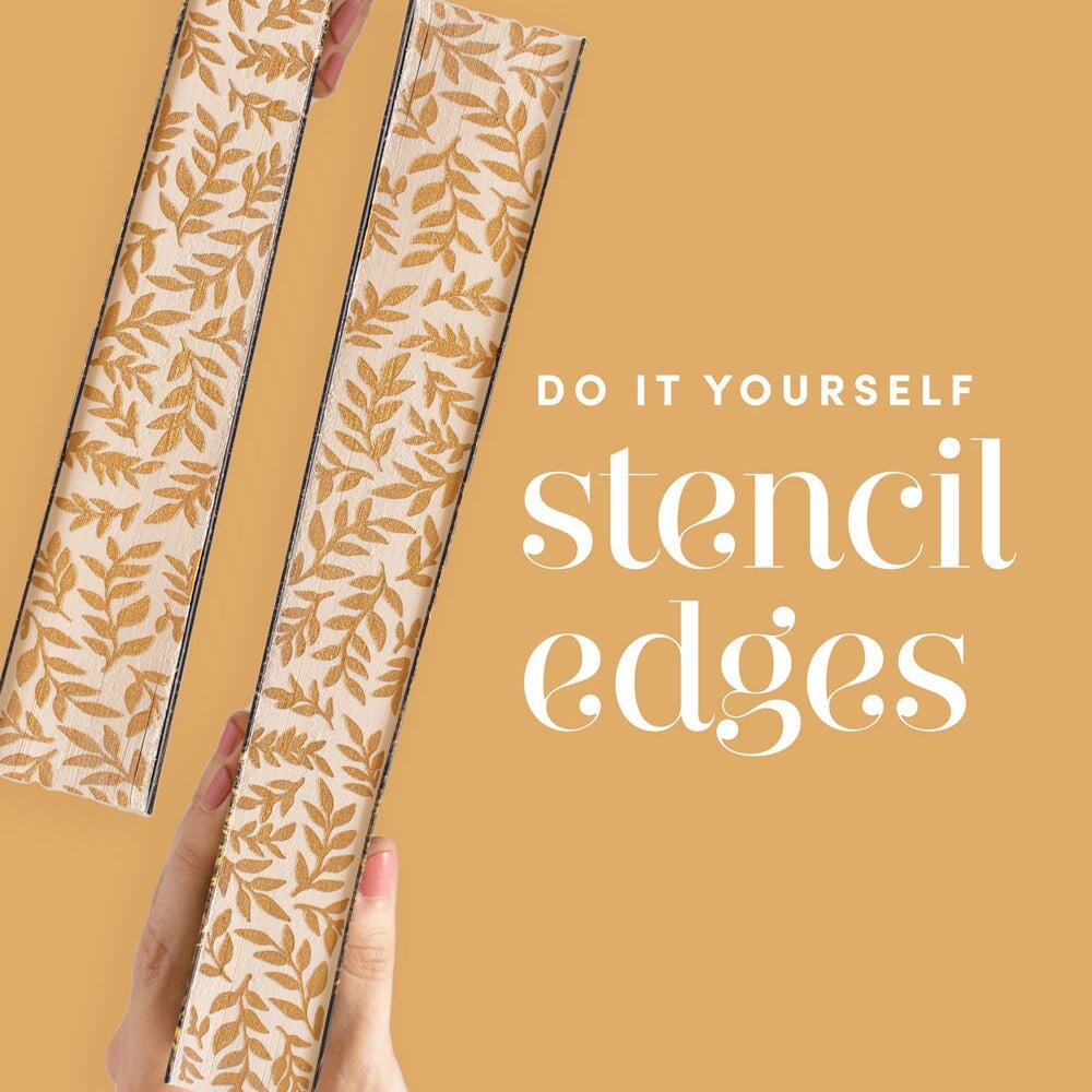 Stencil Folhas para DIY Stencil Edges