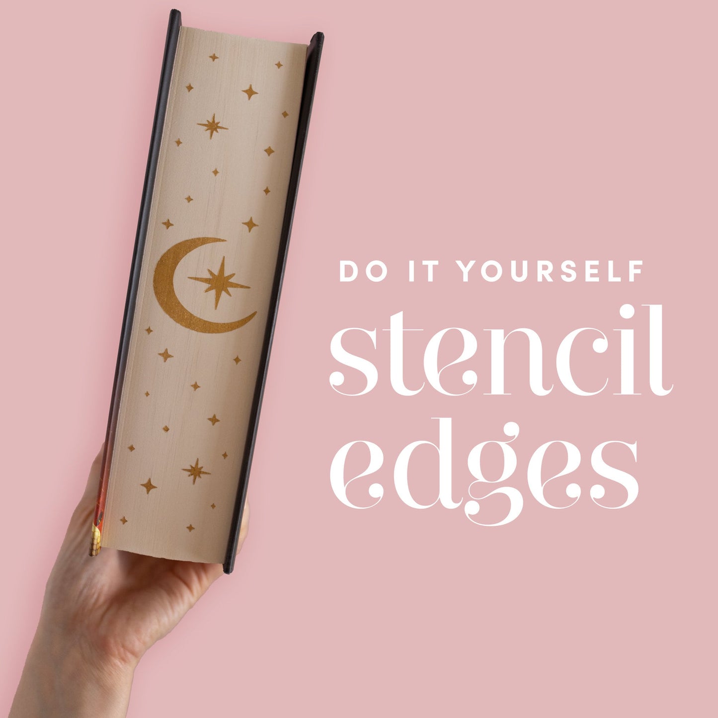 Stencil Lua e Estrelas 3 para DIY Stencil Edges