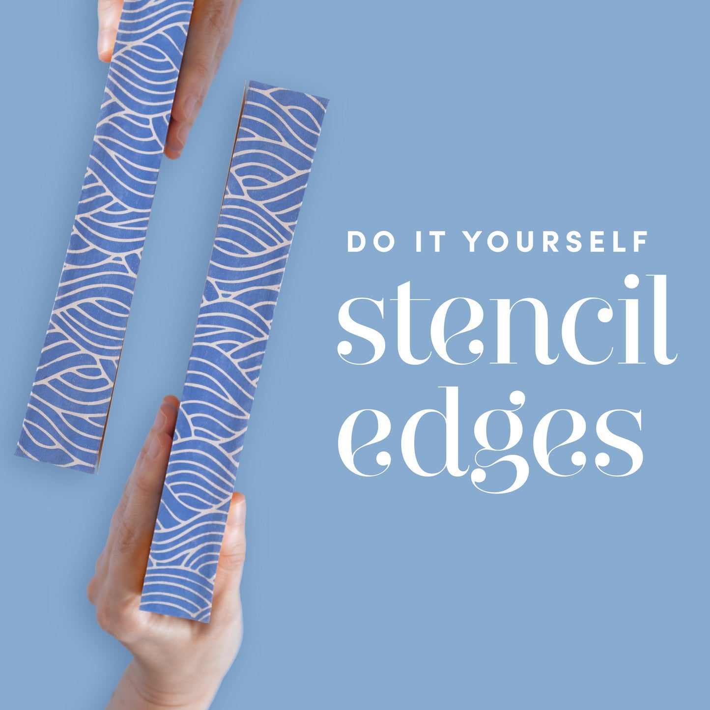 Stencil Ondas Invertido para DIY Stencil Edges