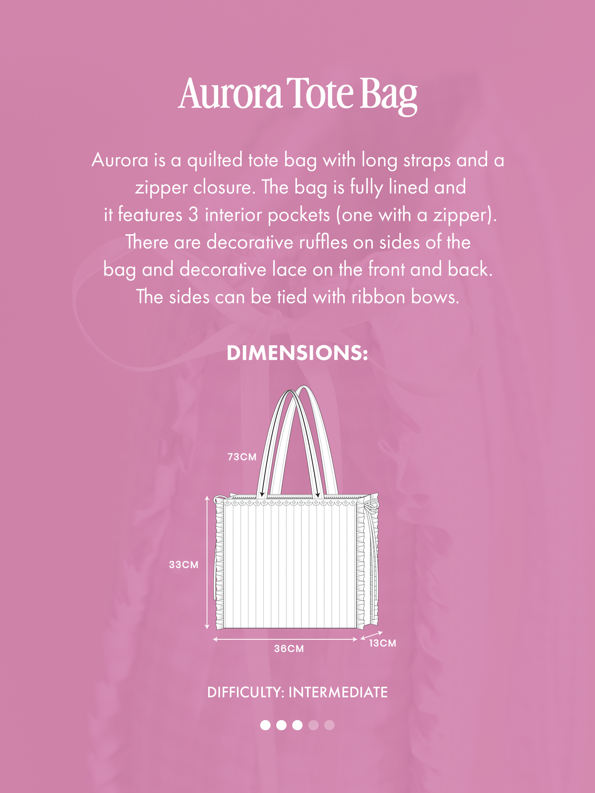 Aurora Tote Bag Digital Sewing Pattern | PDF Sewing Pattern