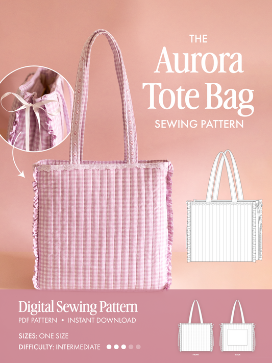 Aurora Tote Bag Digital Sewing Pattern | PDF Sewing Pattern