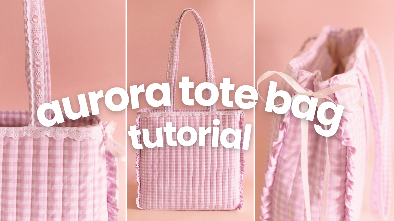 Load video: How to sew the Aurora Tote Bag Sewing Pattern | Quilted Tote Bag
