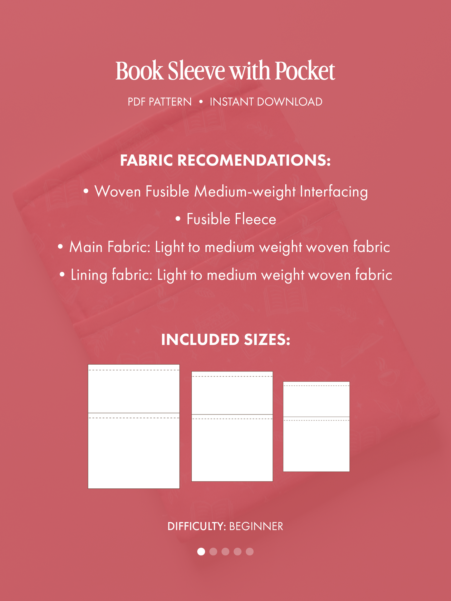 Booksleeve Digital Sewing Pattern