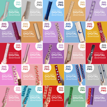 DIGITAL Stencil BUNDLE for DIY Stenciled Book Edges
