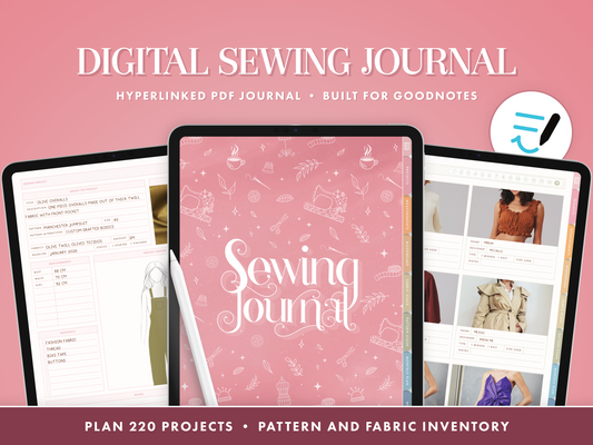 Digital Sewing Journal Pink