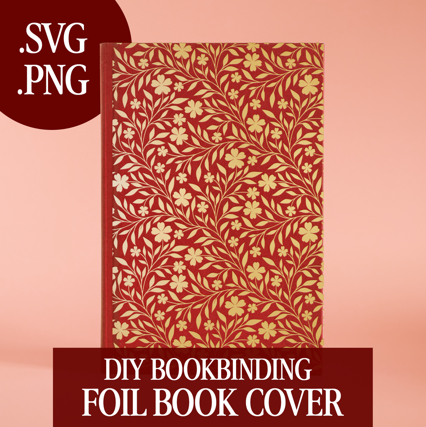 Floral Pattern Cover Foil Design for Bookbinding (Digital File)