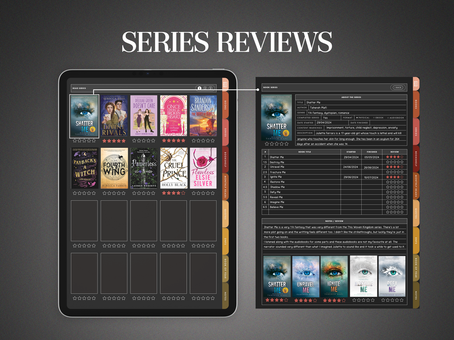 Digital Book Journal | Blackout Version