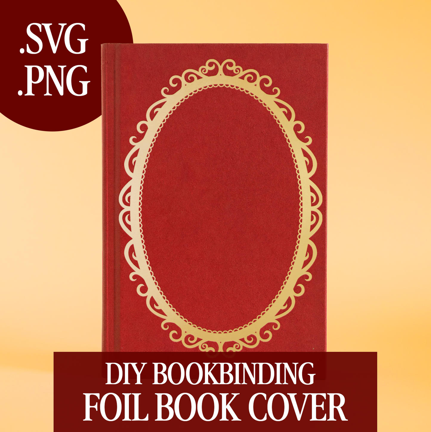 Mirror Frame Cover Foil Design for Bookbinding (Digital File)