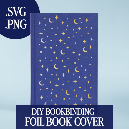 Stars and Moons Cover Foil Design for Bookbinding (Digital File)
