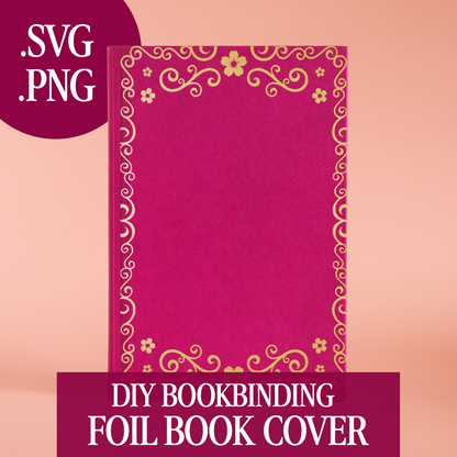 Ornate Frame Cover Foil Design for Bookbinding (Digital File)