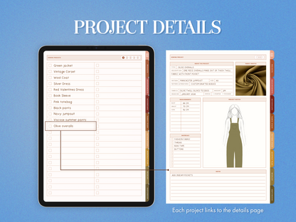 Digital Sewing Journal Blue
