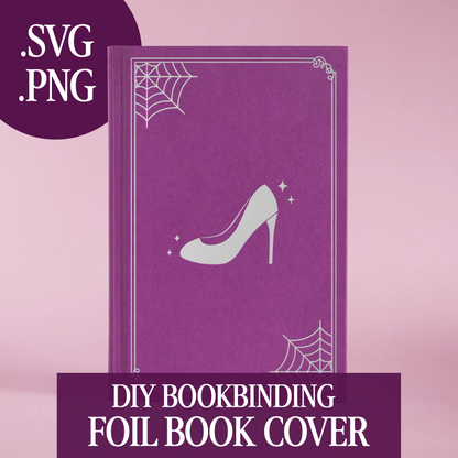 Shoe and Cobwebs Cover Foil Design for Bookbinding (Digital File)