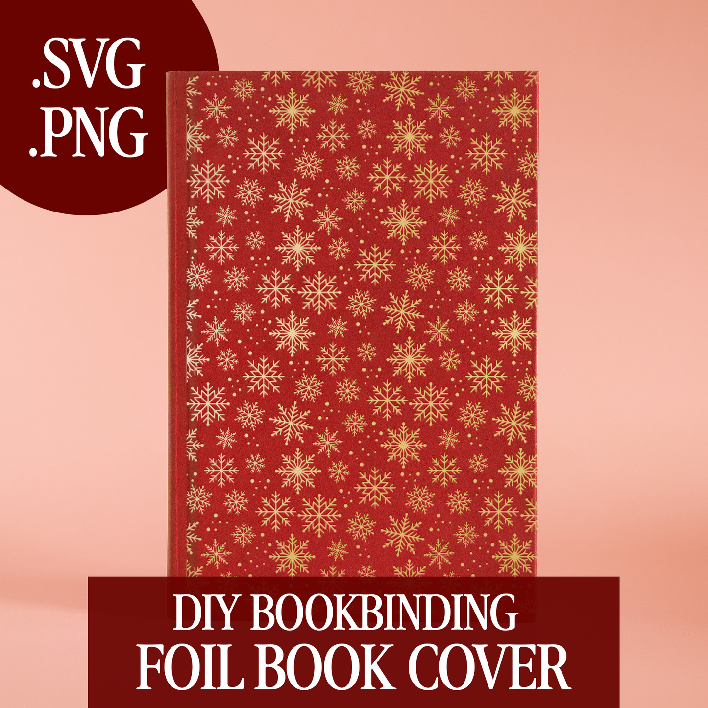 Snowflakes Pattern Cover Foil Design for Bookbinding (Digital File)