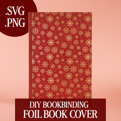 Snowflakes Pattern Cover Foil Design for Bookbinding (Digital File)