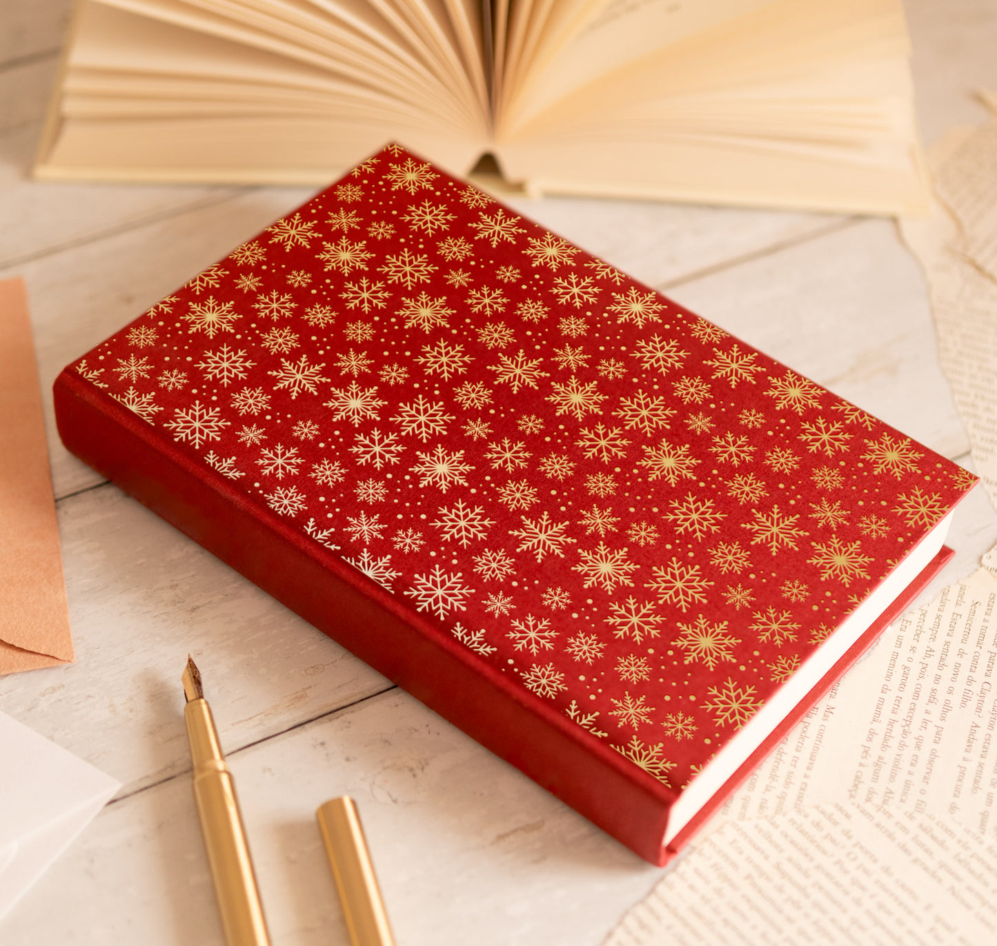 Snowflakes Pattern Cover Foil Design for Bookbinding (Digital File)