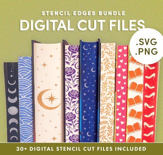 DIGITAL Stencil BUNDLE for DIY Stenciled Book Edges