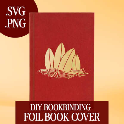 Surfboards Cover Foil Design for Bookbinding (Digital File)