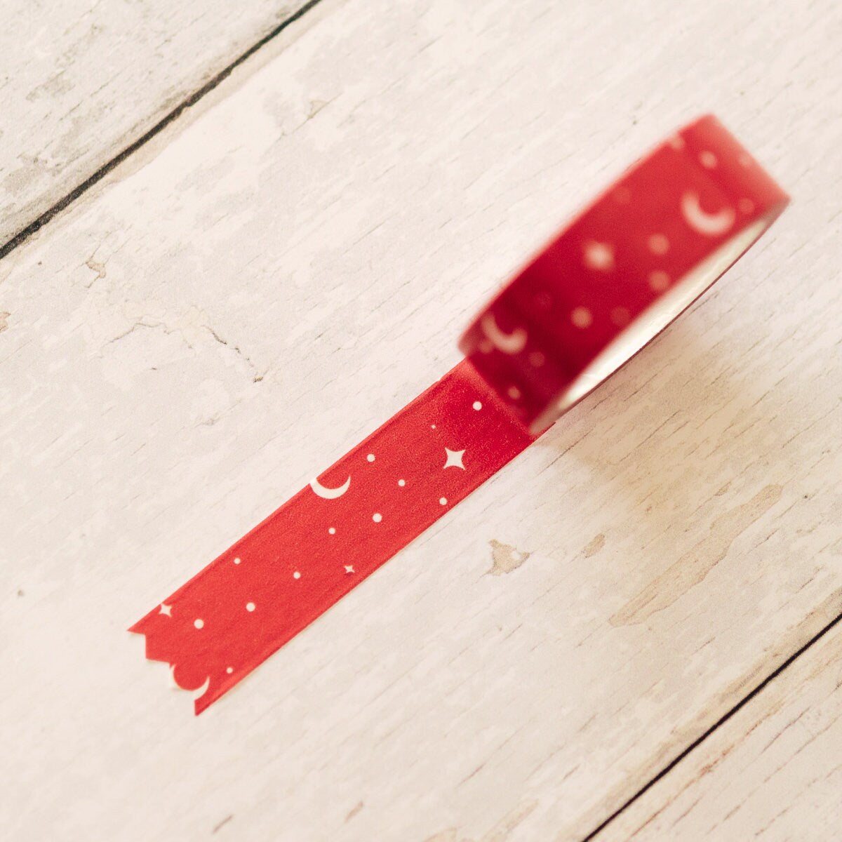 Red Moon and Stars Washi Tape