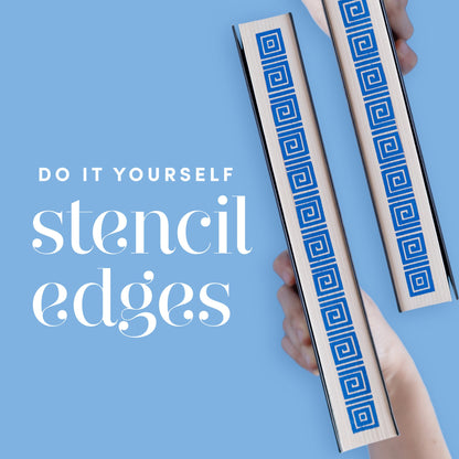 Greek Pattern Stencil for DIY Stenciled Book Edges