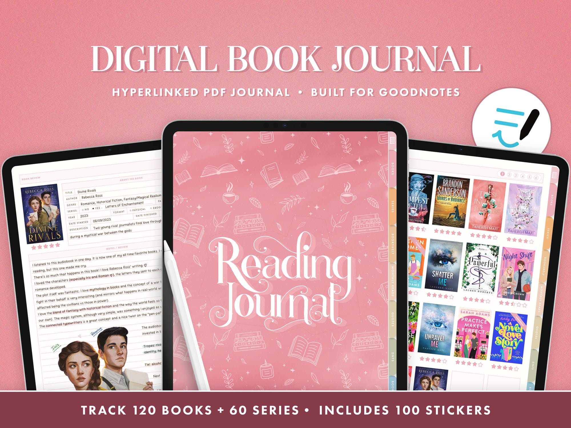 Digital Book Journal | Pink Cover โ Sara Malva Designs